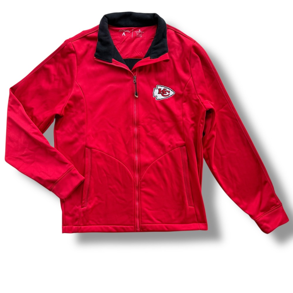 Antigua Womens S Red Kansas City Chiefs NFL Full Zip Lightweight Athletic Jacket